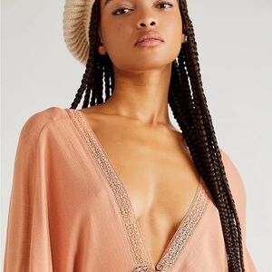 nwt FREE PEOPLE paradiso boho fall maxi dress event casual weekend S